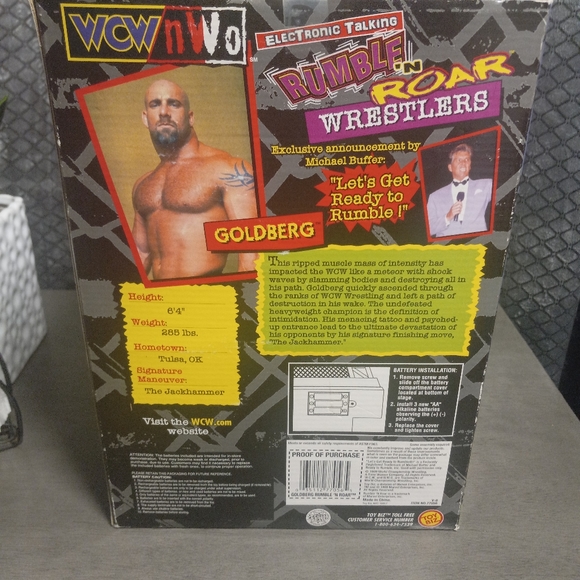 1999 Toy Biz WCW NWO Rumble N Roar Wrestler Goldberg Figure - Picture 6 of 8